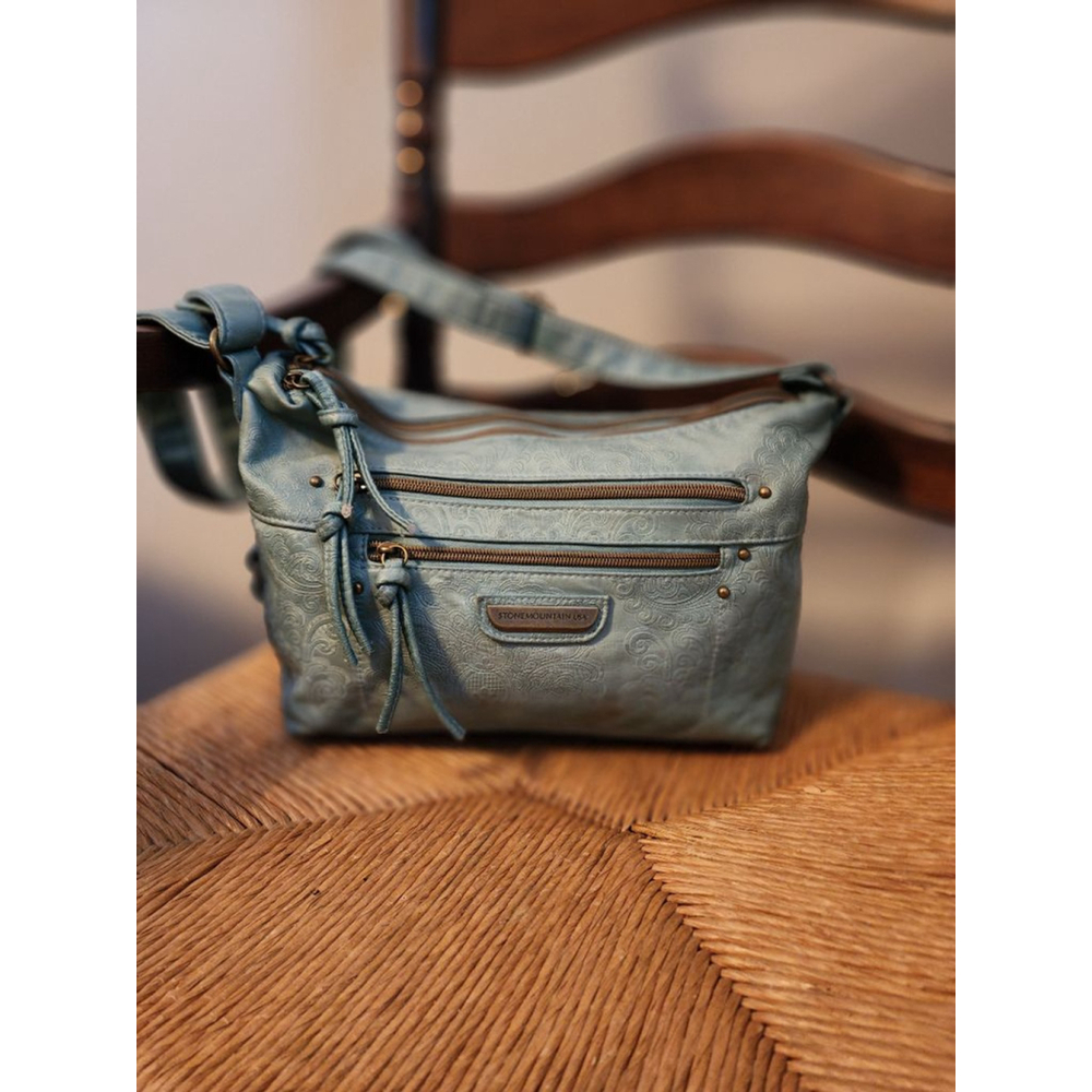 Women's Stone Mountain USA Teal Crossbody Bag One Size